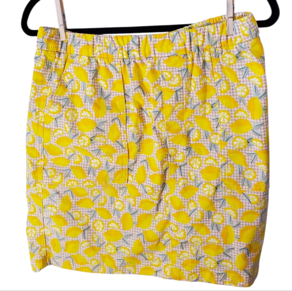 Land's End Lemon Yellow Skort Sz 10 - Picture 2 of 8